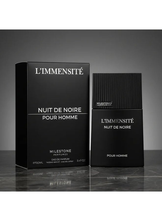 Milestone L’Immensite Nuit De Noire - For Men - EDP - 100ml - Image 4